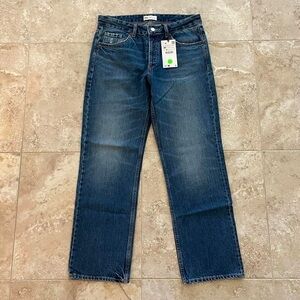ZARA Mid Rise Straight Leg Jean